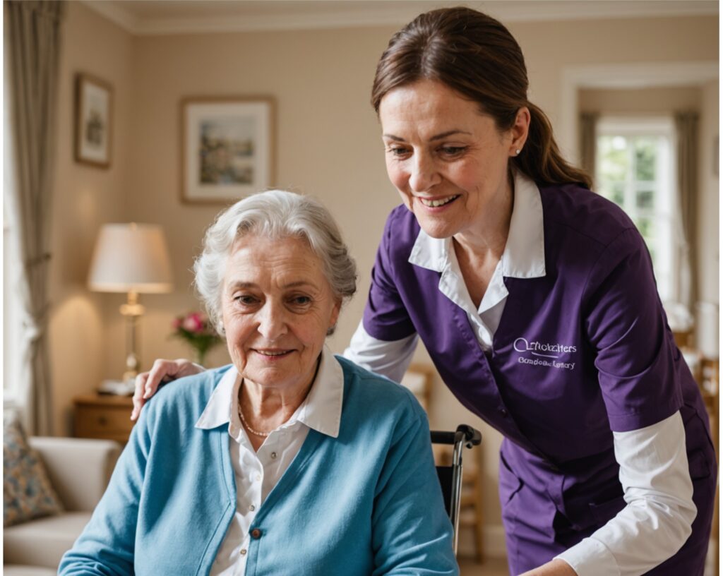 Carer in a residential care setting.